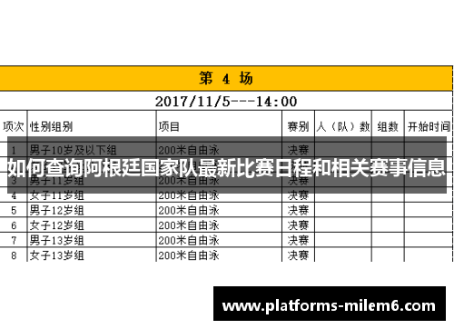 如何查询阿根廷国家队最新比赛日程和相关赛事信息
